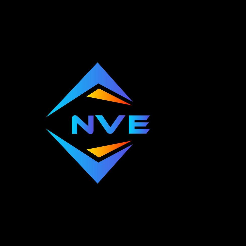 Diseño de logotipo de tecnología abstracta nve sobre fondo negro. concepto creativo del logotipo de la letra de las iniciales nve. vector