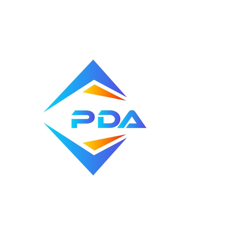 diseño de logotipo de tecnología abstracta pda sobre fondo blanco. concepto de logotipo de letra inicial creativa pda. vector
