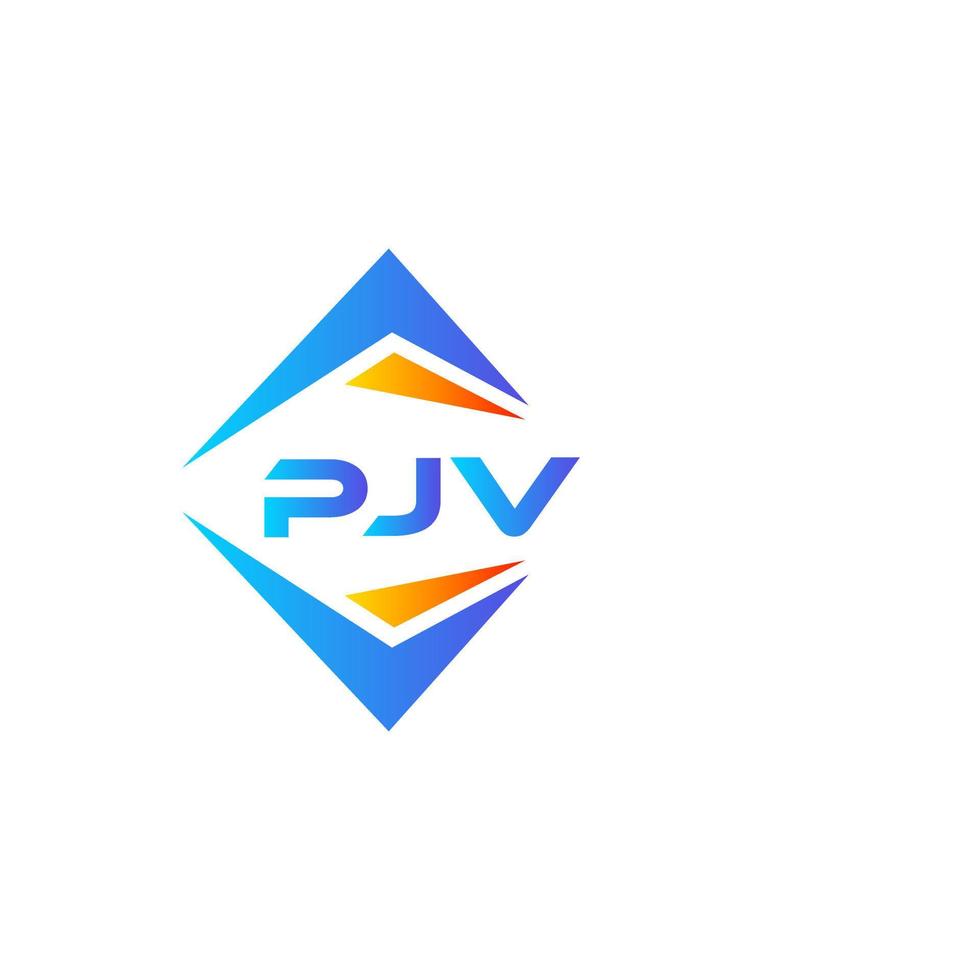 pjv diseño de logotipo de tecnología abstracta sobre fondo blanco. concepto de logotipo de letra de iniciales creativas pjv. vector