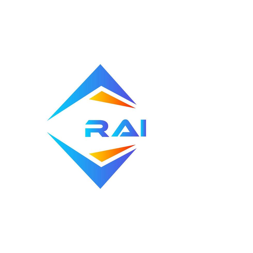 diseño de logotipo de tecnología abstracta rai sobre fondo blanco. concepto de logotipo de letra de iniciales creativas rai. vector