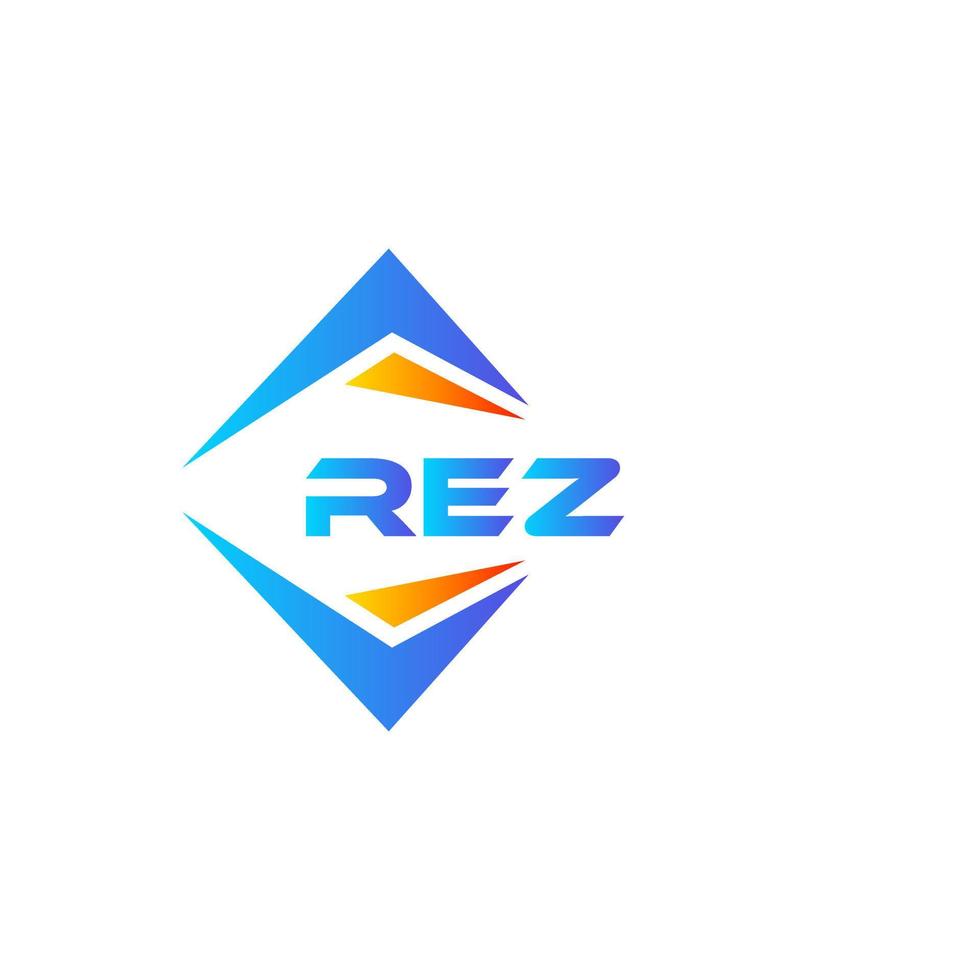 rez diseño de logotipo de tecnología abstracta sobre fondo blanco. concepto de logotipo de letra de iniciales creativas rez. vector