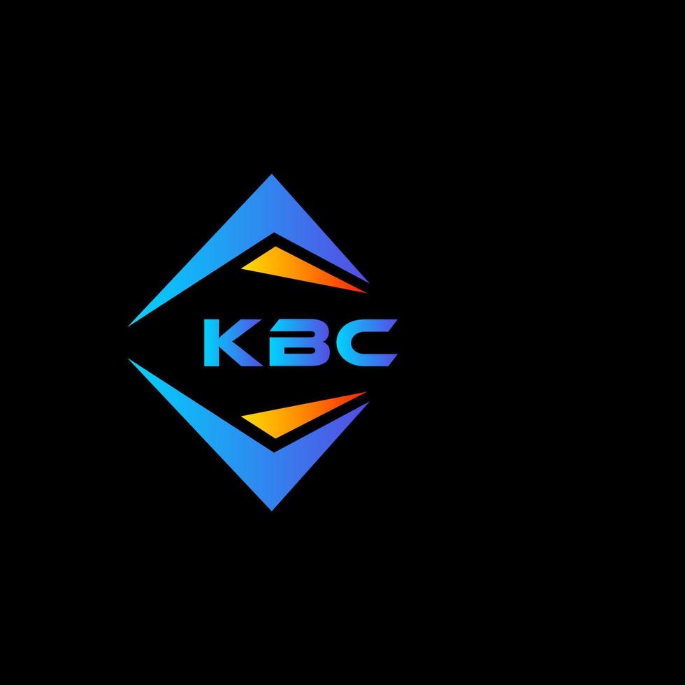 diseño de logotipo de tecnología abstracta kbc sobre fondo negro. concepto de logotipo de letra de iniciales creativas de kbc. vector