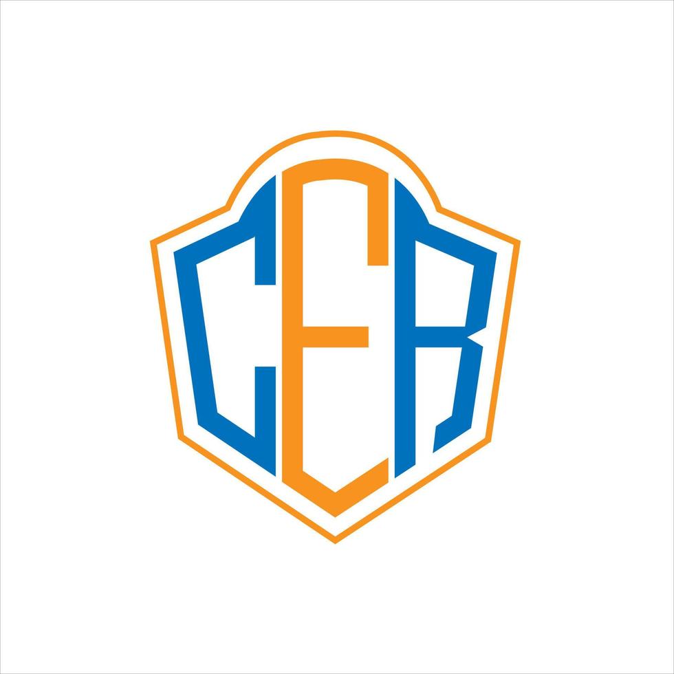 CER abstract monogram shield logo design on white background. CER creative initials letter logo. vector