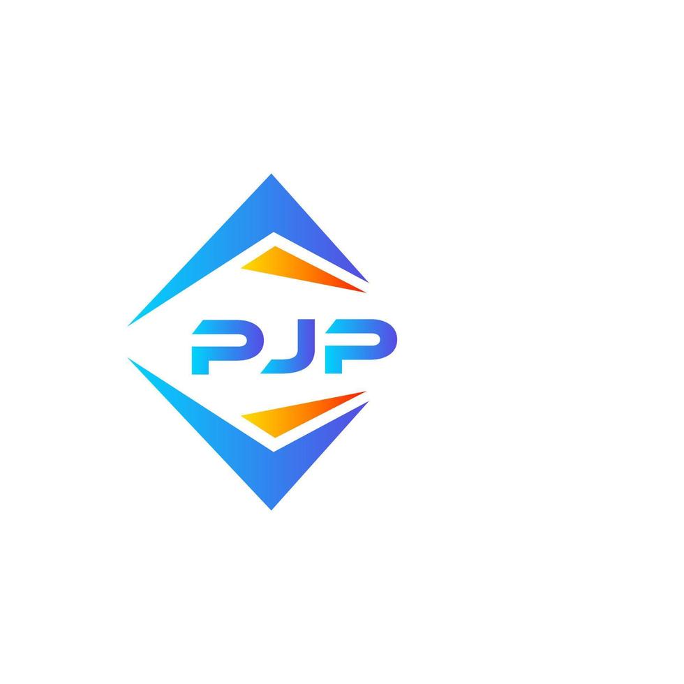 pjp diseño de logotipo de tecnología abstracta sobre fondo blanco. pjp creative iniciales carta logo concepto. vector