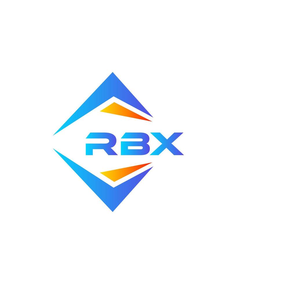 Diseño de logotipo de tecnología abstracta rbx sobre fondo blanco. concepto de logotipo de letra de iniciales creativas rbx. vector