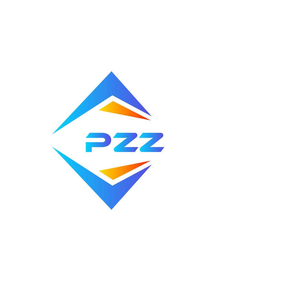 Diseño de logotipo de tecnología abstracta pzz sobre fondo blanco. concepto de logotipo de letra de iniciales creativas pzz. vector