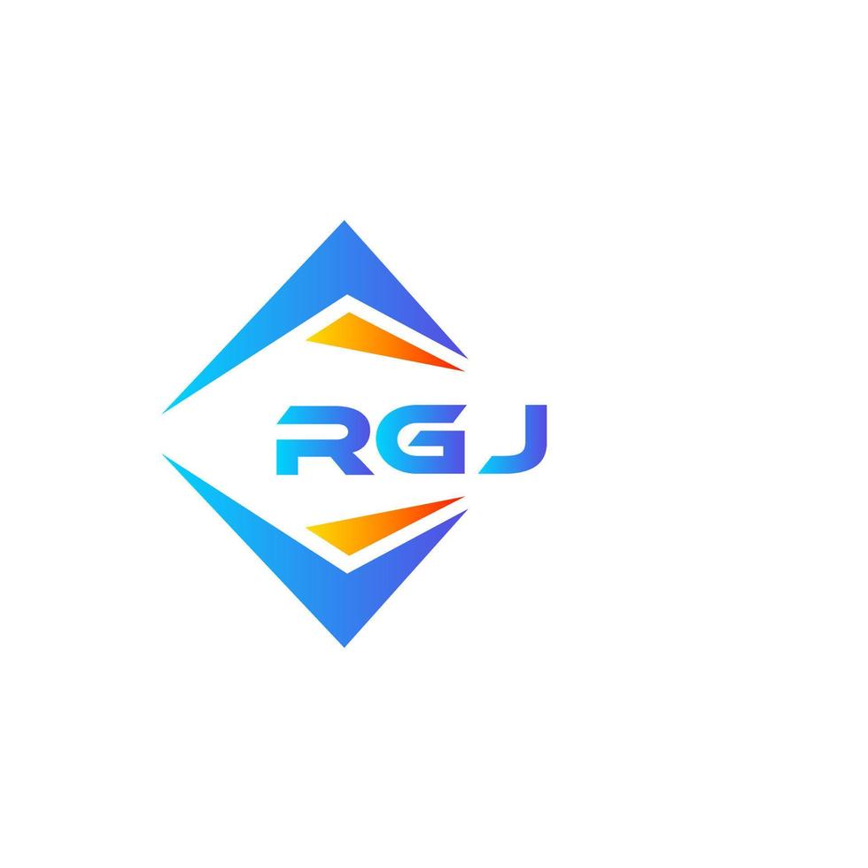 diseño de logotipo de tecnología abstracta rgj sobre fondo blanco. concepto de logotipo de letra de iniciales creativas rgj. vector