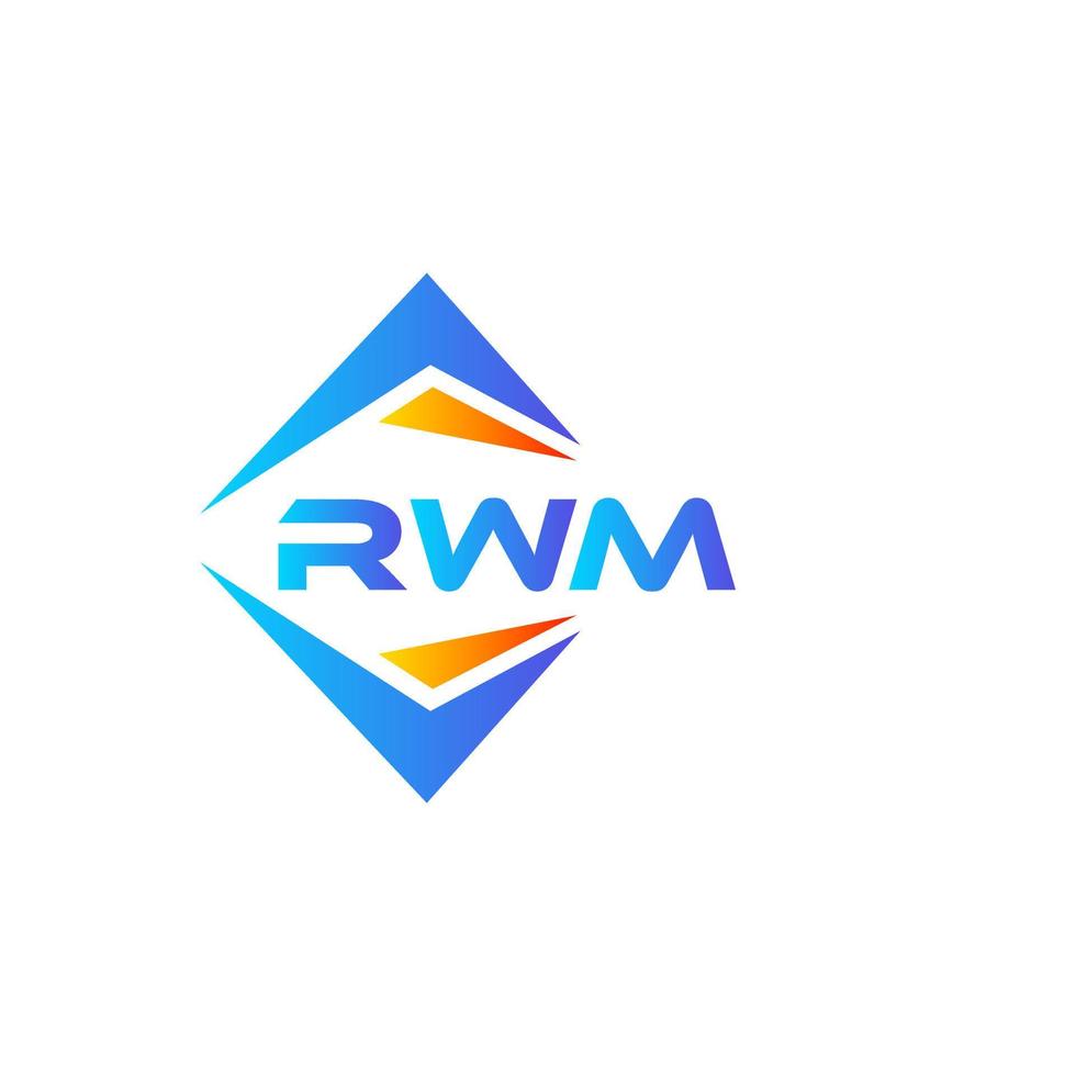 RWM abstract technology logo design on white background. RWM creative initials letter logo concept. vector
