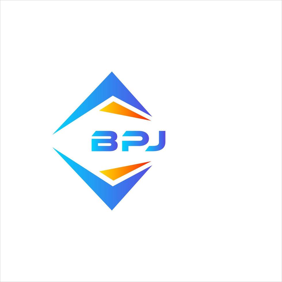 diseño de logotipo de tecnología abstracta bpj sobre fondo blanco. concepto de logotipo de letra de iniciales creativas de bpj. vector