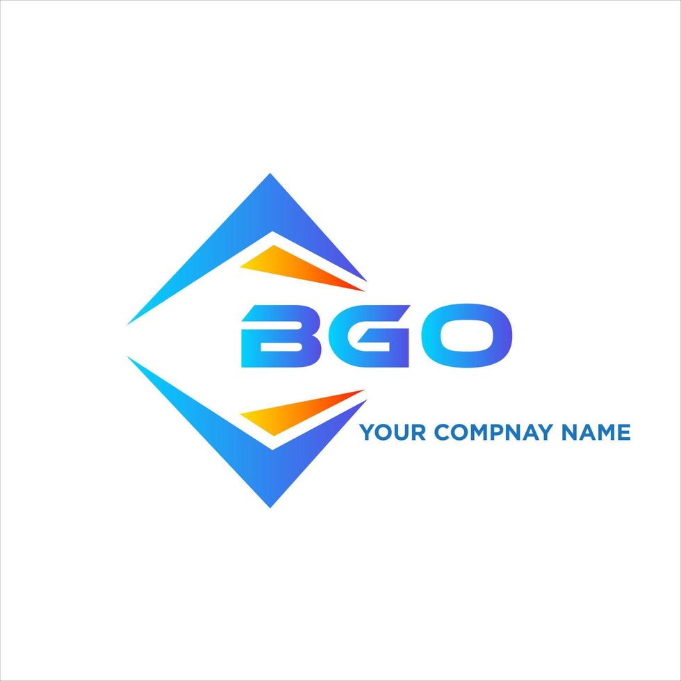 Diseño de logotipo de tecnología abstracta bgo sobre fondo blanco. concepto de logotipo de letra de iniciales creativas bgo. vector