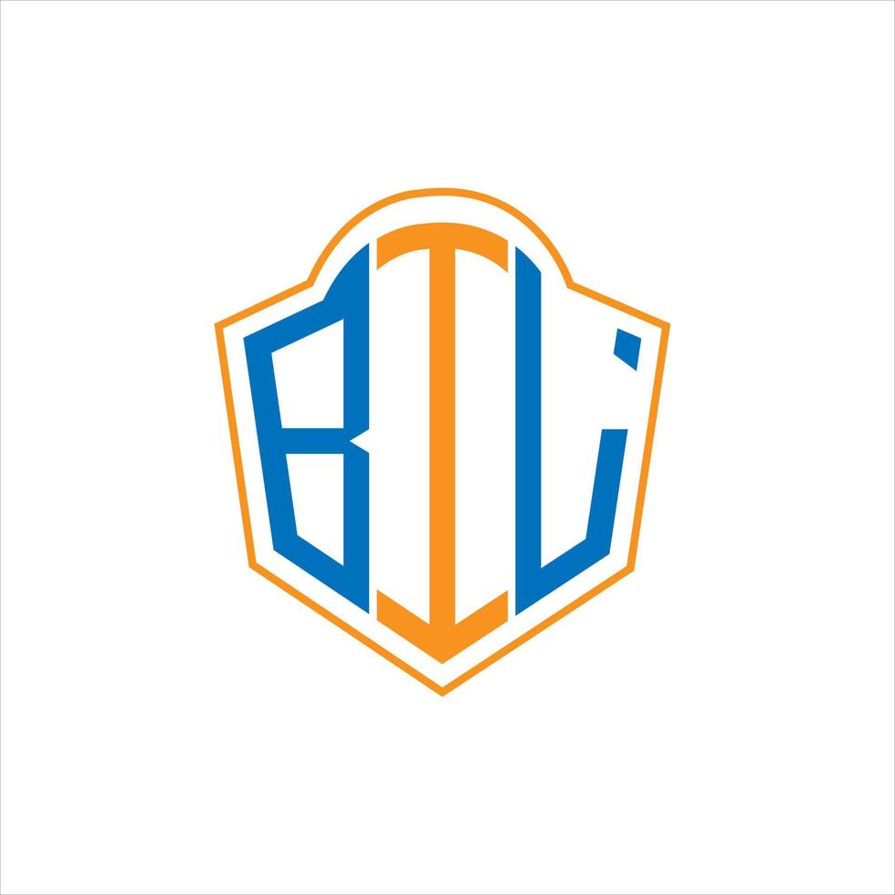 BIL abstract monogram shield logo design on white background. BIL creative initials letter logo. vector