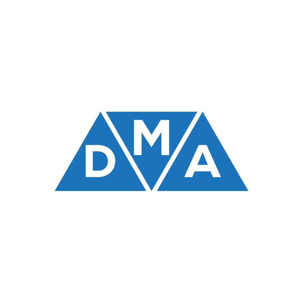 mda diseño de logotipo inicial abstracto sobre fondo blanco. concepto de logotipo de letra de iniciales creativas mda. vector