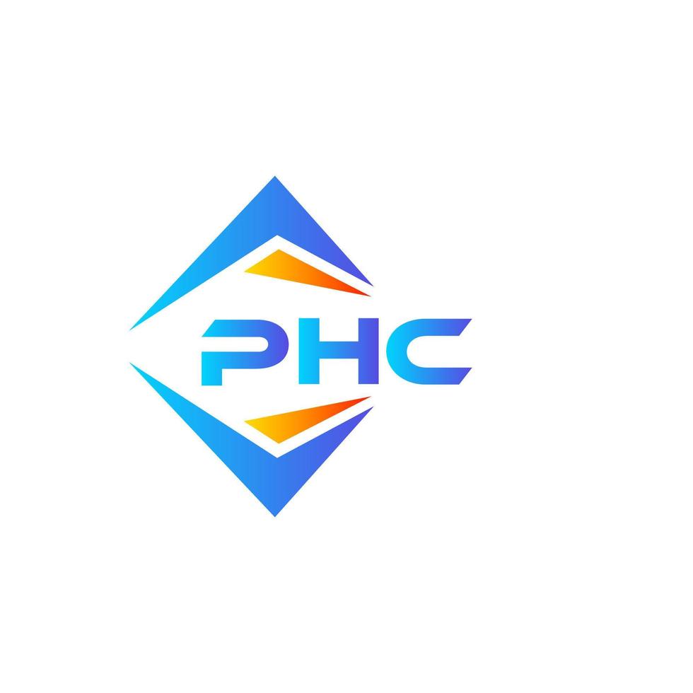 diseño de logotipo de tecnología abstracta de phc sobre fondo blanco. concepto de logotipo de letra de iniciales creativas de phc. vector