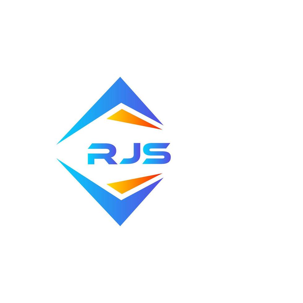 diseño de logotipo de tecnología abstracta rjs sobre fondo blanco. concepto de logotipo de letra de iniciales creativas rjs. vector