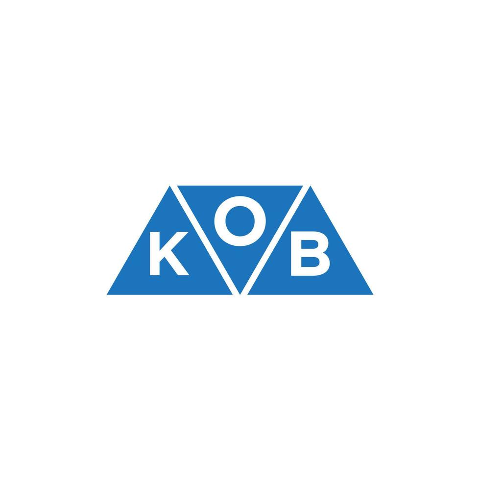 diseño de logotipo inicial abstracto kob sobre fondo blanco. concepto de logotipo de letra de iniciales creativas kob. vector