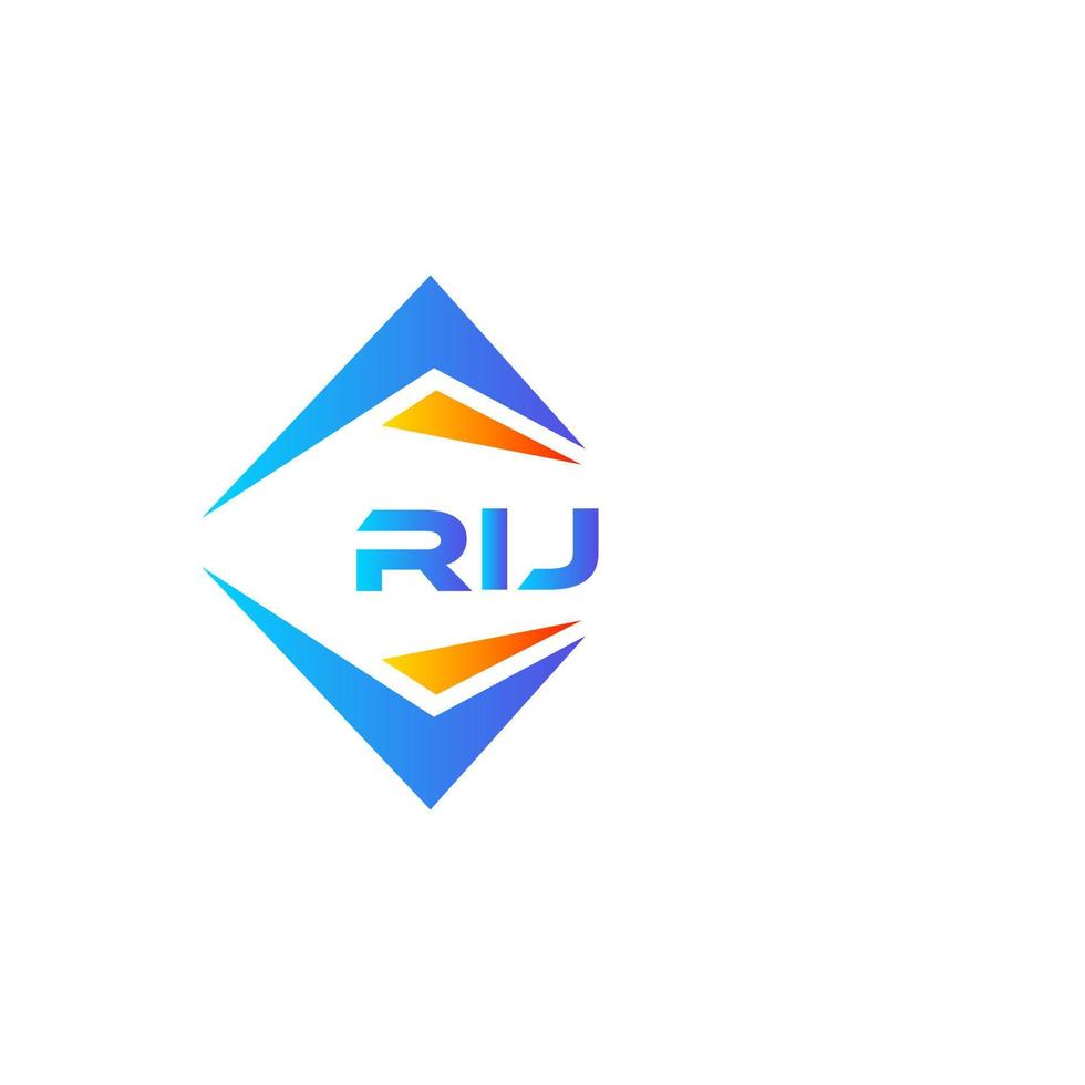 diseño de logotipo de tecnología abstracta rij sobre fondo blanco. concepto de logotipo de letra de iniciales creativas rij. vector