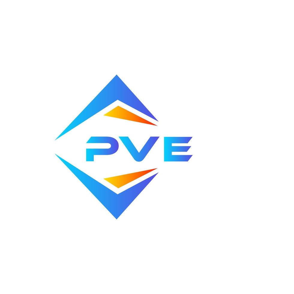 pve diseño de logotipo de tecnología abstracta sobre fondo blanco. concepto de logotipo de letra de iniciales creativas pve. vector