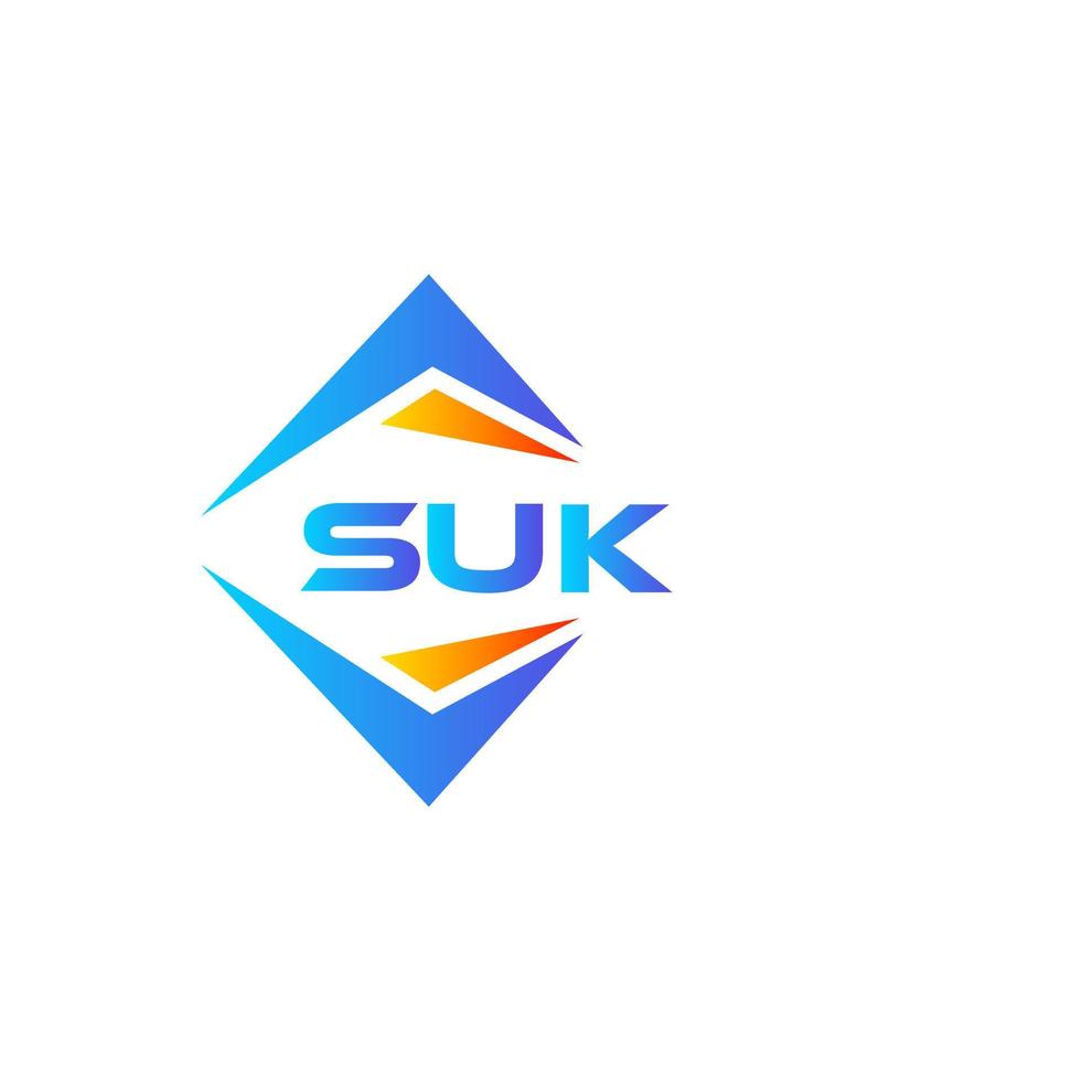 suk diseño de logotipo de tecnología abstracta sobre fondo blanco. concepto creativo del logotipo de la letra de las iniciales de suk. vector