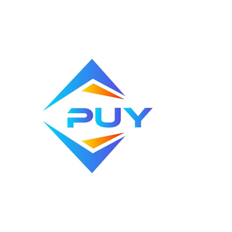 Puy diseño de logotipo de tecnología abstracta sobre fondo blanco. concepto de logotipo de letra inicial creativa puy. vector