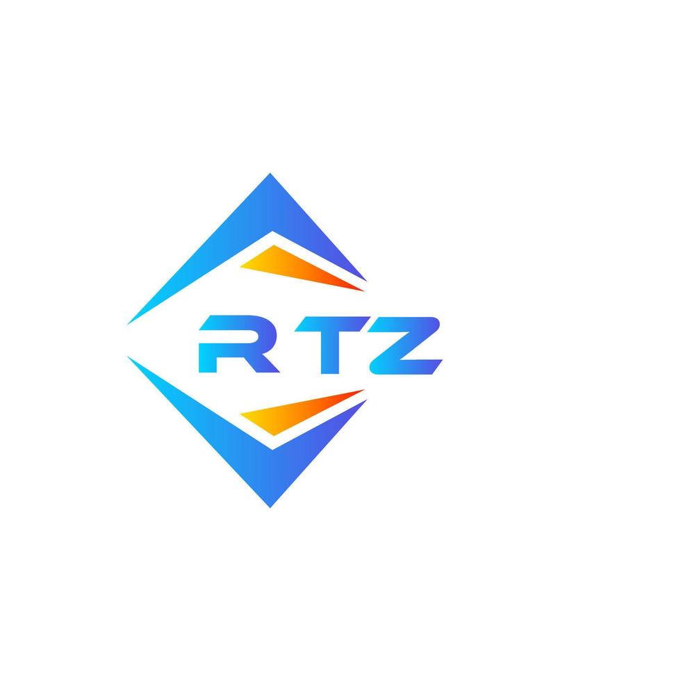 diseño de logotipo de tecnología abstracta rtz sobre fondo blanco. concepto de logotipo de letra de iniciales creativas rtz. vector