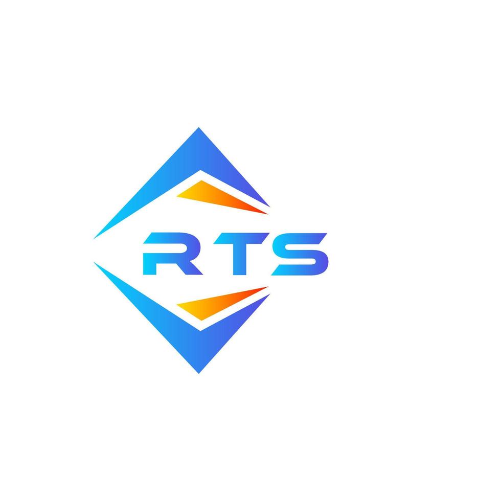 diseño de logotipo de tecnología abstracta rts sobre fondo blanco. concepto de logotipo de letra de iniciales creativas rts. vector