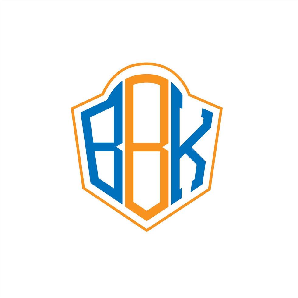 BBK abstract monogram shield logo design on white background. BBK creative initials letter logo. vector