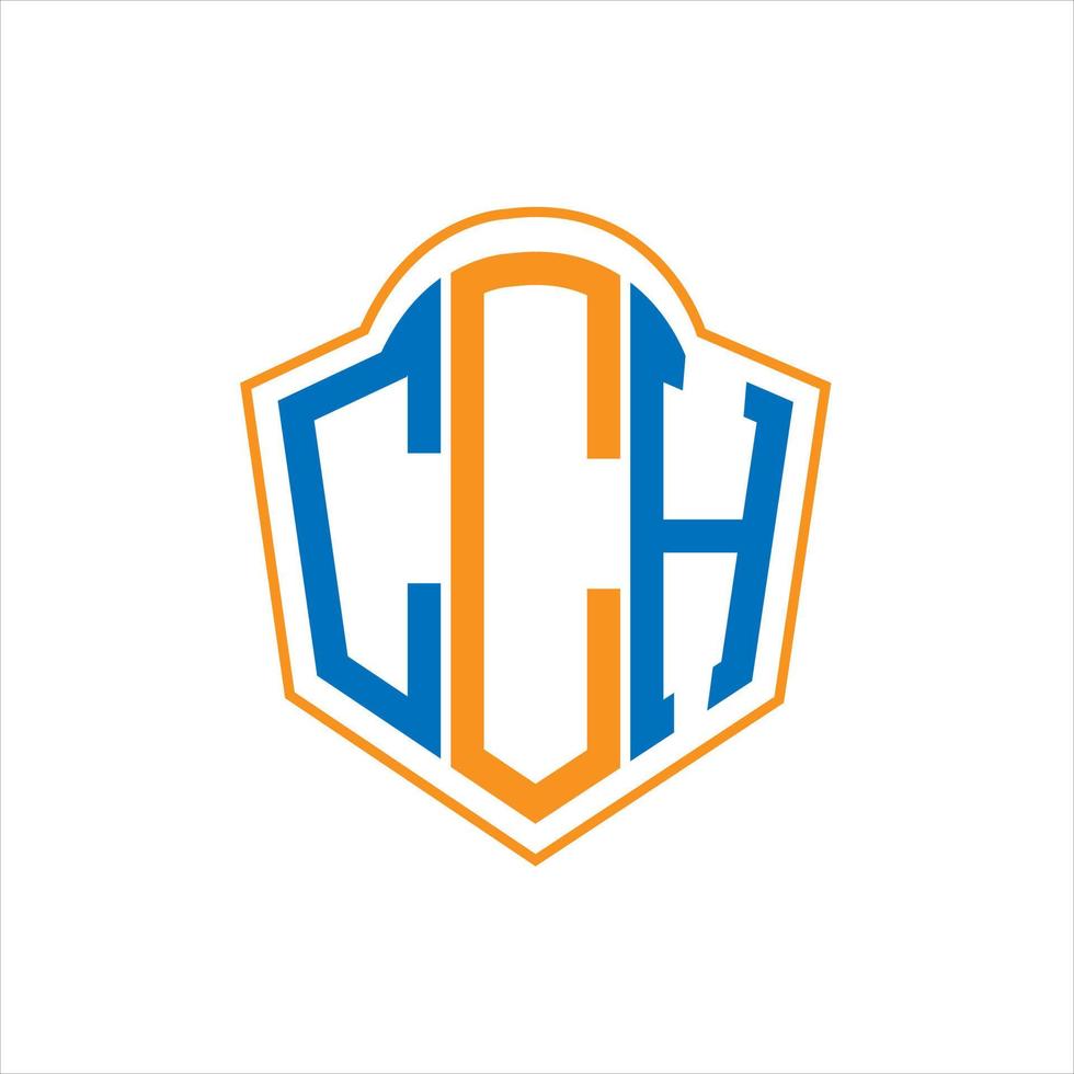CCH abstract monogram shield logo design on white background. CCH creative initials letter logo. vector