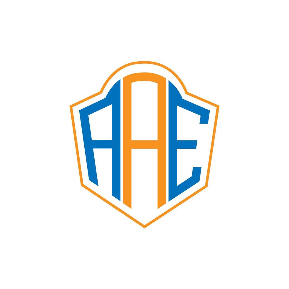 AAE abstract monogram shield logo design on white background. AAE creative initials letter logo. vector