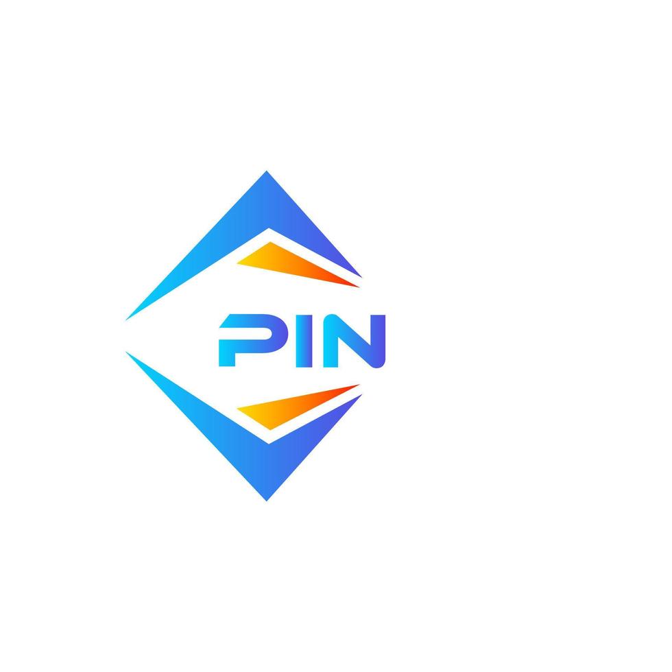 diseño de logotipo de tecnología abstracta pin sobre fondo blanco. concepto de logotipo de letra de iniciales creativas pin. vector