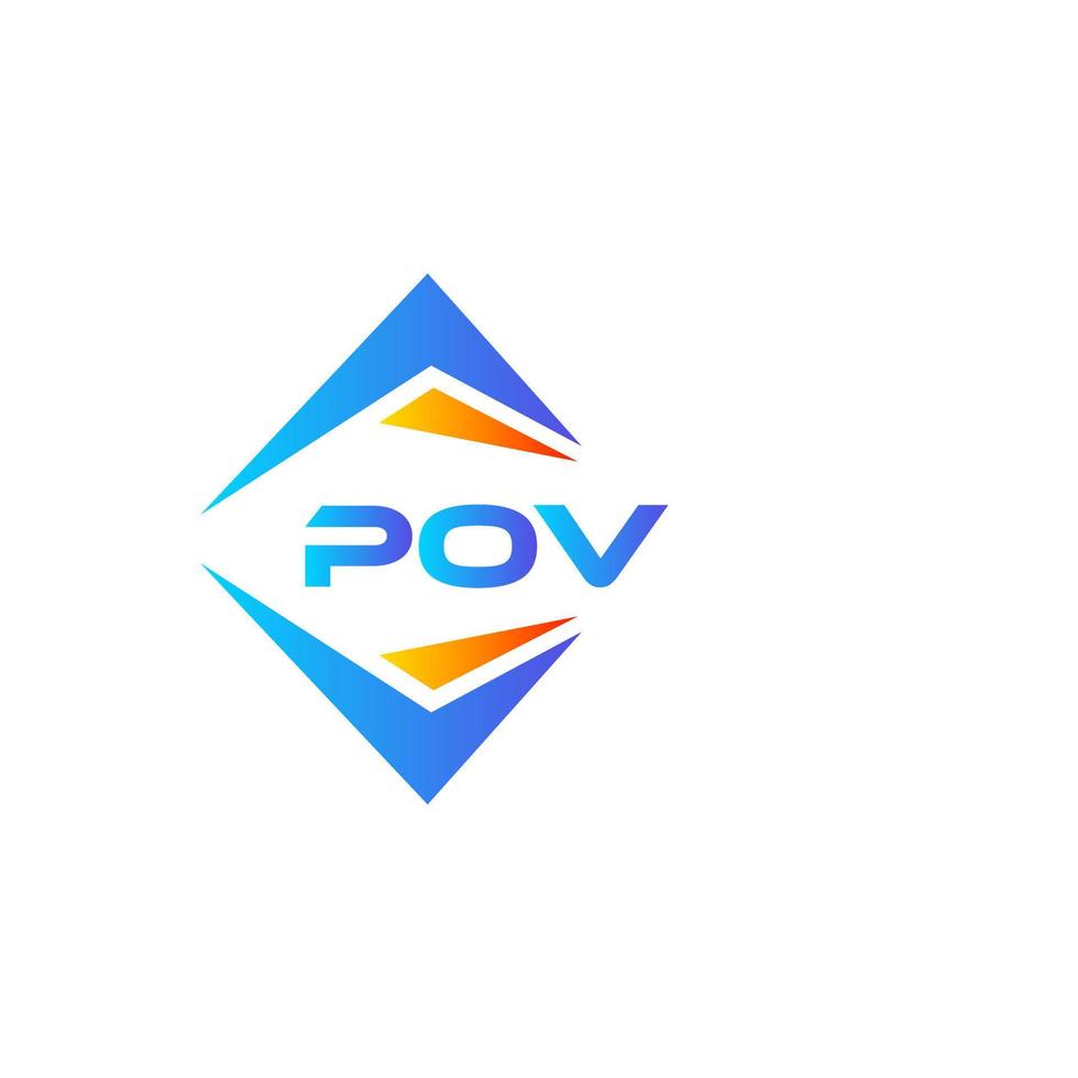 POV abstract technology logo design on white background. POV creative initials letter logo concept. vector