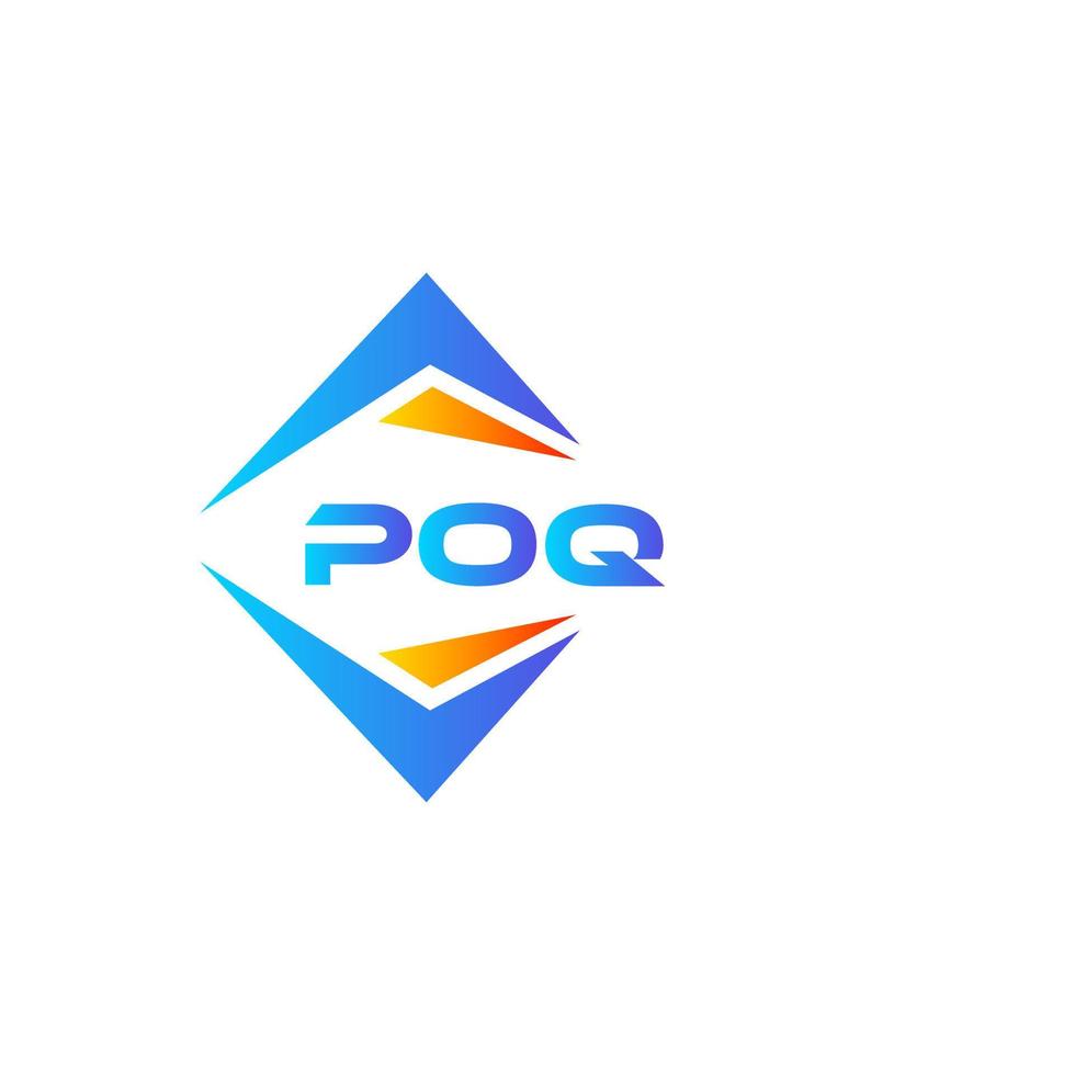 diseño de logotipo de tecnología abstracta poq sobre fondo blanco. concepto de logotipo de letra de iniciales creativas poq. vector