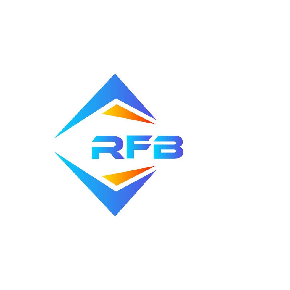 diseño de logotipo de tecnología abstracta rfb sobre fondo blanco. concepto de logotipo de letra de iniciales creativas rfb. vector