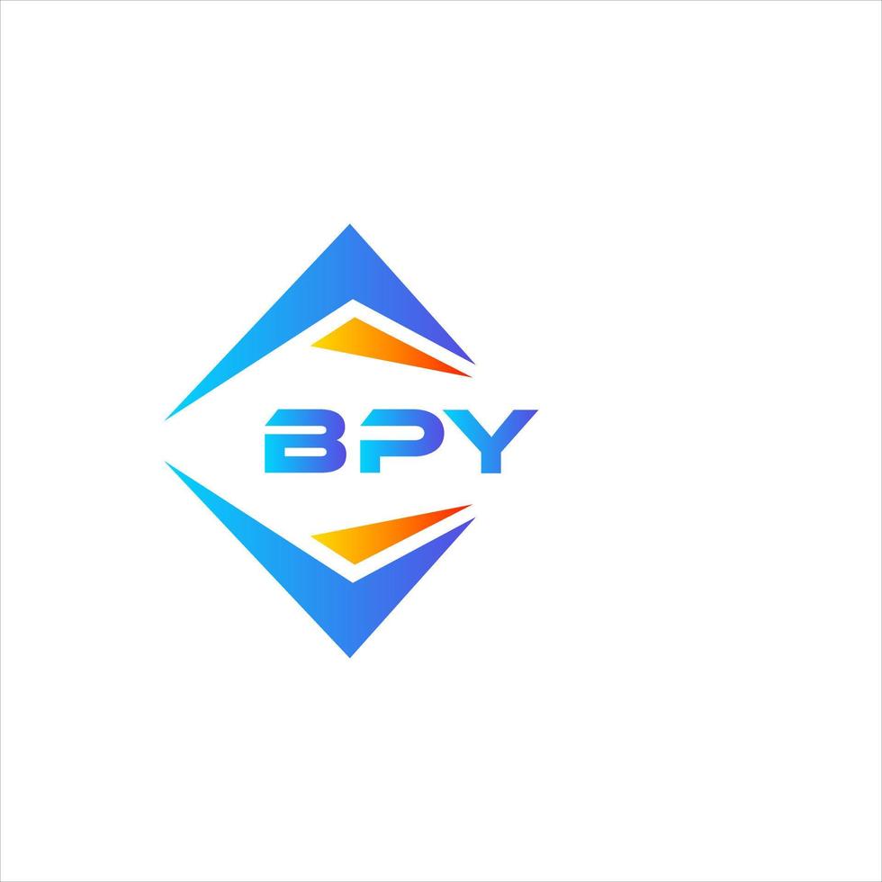 bpy diseño de logotipo de tecnología abstracta sobre fondo blanco. concepto de logotipo de letra de iniciales creativas bpy. vector