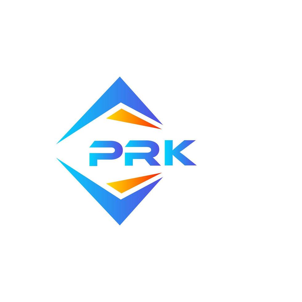 prk diseño de logotipo de tecnología abstracta sobre fondo blanco. prk concepto de logotipo de letra de iniciales creativas. vector