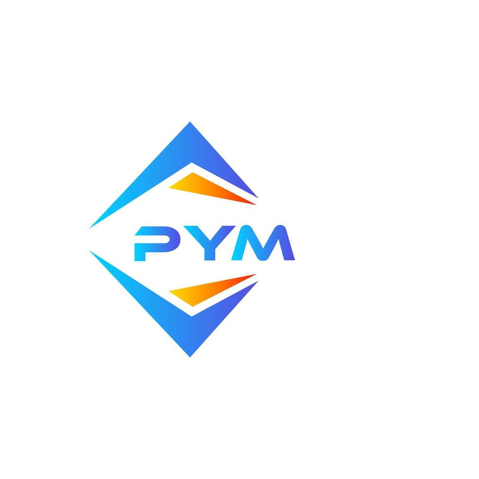 diseño de logotipo de tecnología abstracta pym sobre fondo blanco. concepto de logotipo de letra de iniciales creativas de pym. vector