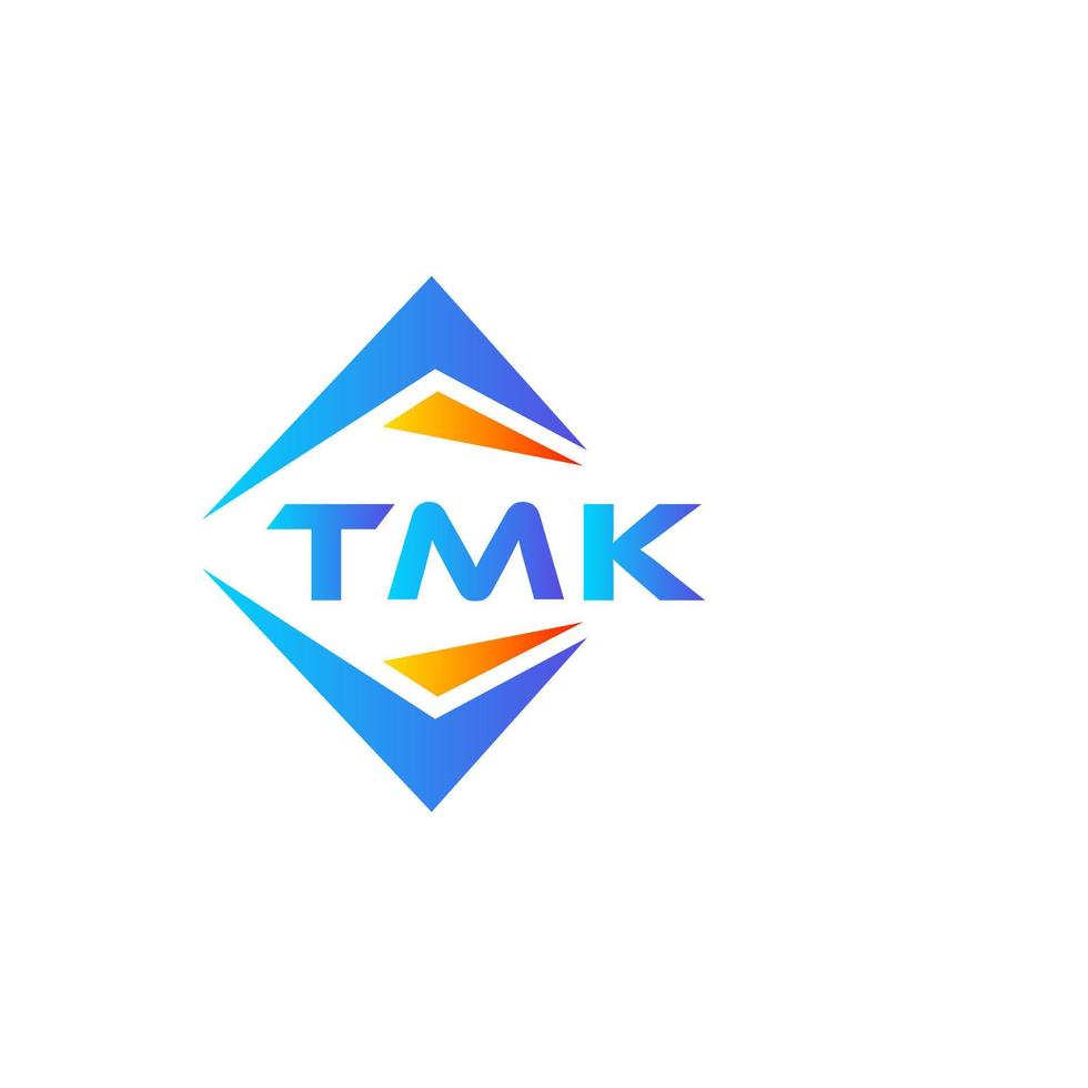diseño de logotipo de tecnología abstracta tmk sobre fondo blanco. Concepto de logotipo de letra de iniciales creativas tmk. vector