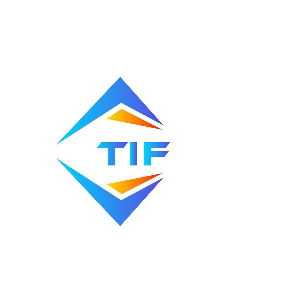 TIF abstract technology logo design on white background. TIF creative initials letter logo concept. vector