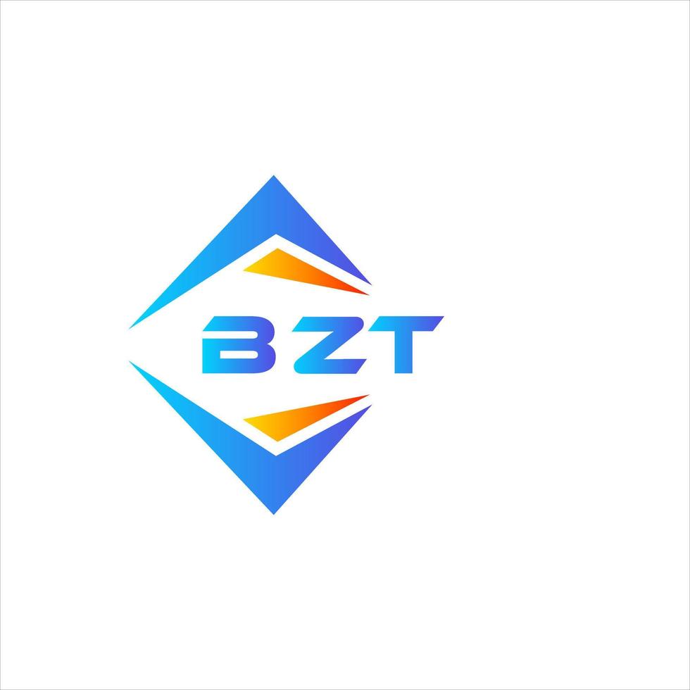 bzt diseño de logotipo de tecnología abstracta sobre fondo blanco. concepto de logotipo de letra de iniciales creativas bzt. vector