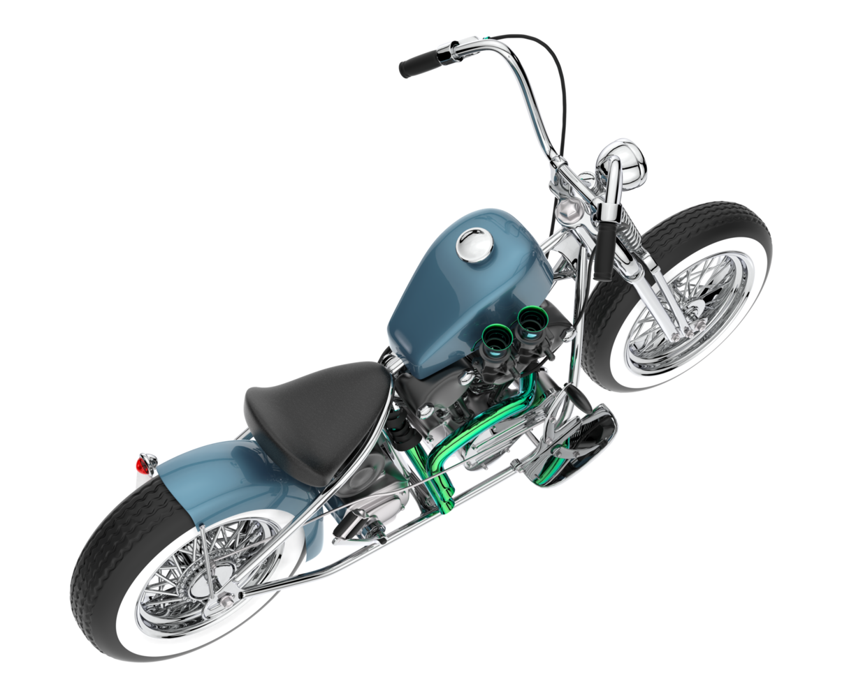 Motorcycle isolated on transparent background. 3d rendering - illustration png