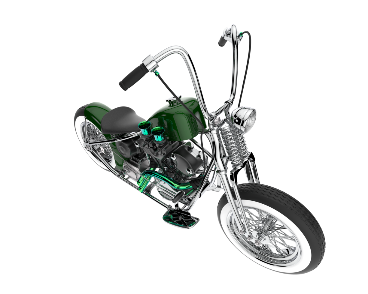 Motorcycle isolated on transparent background. 3d rendering - illustration png