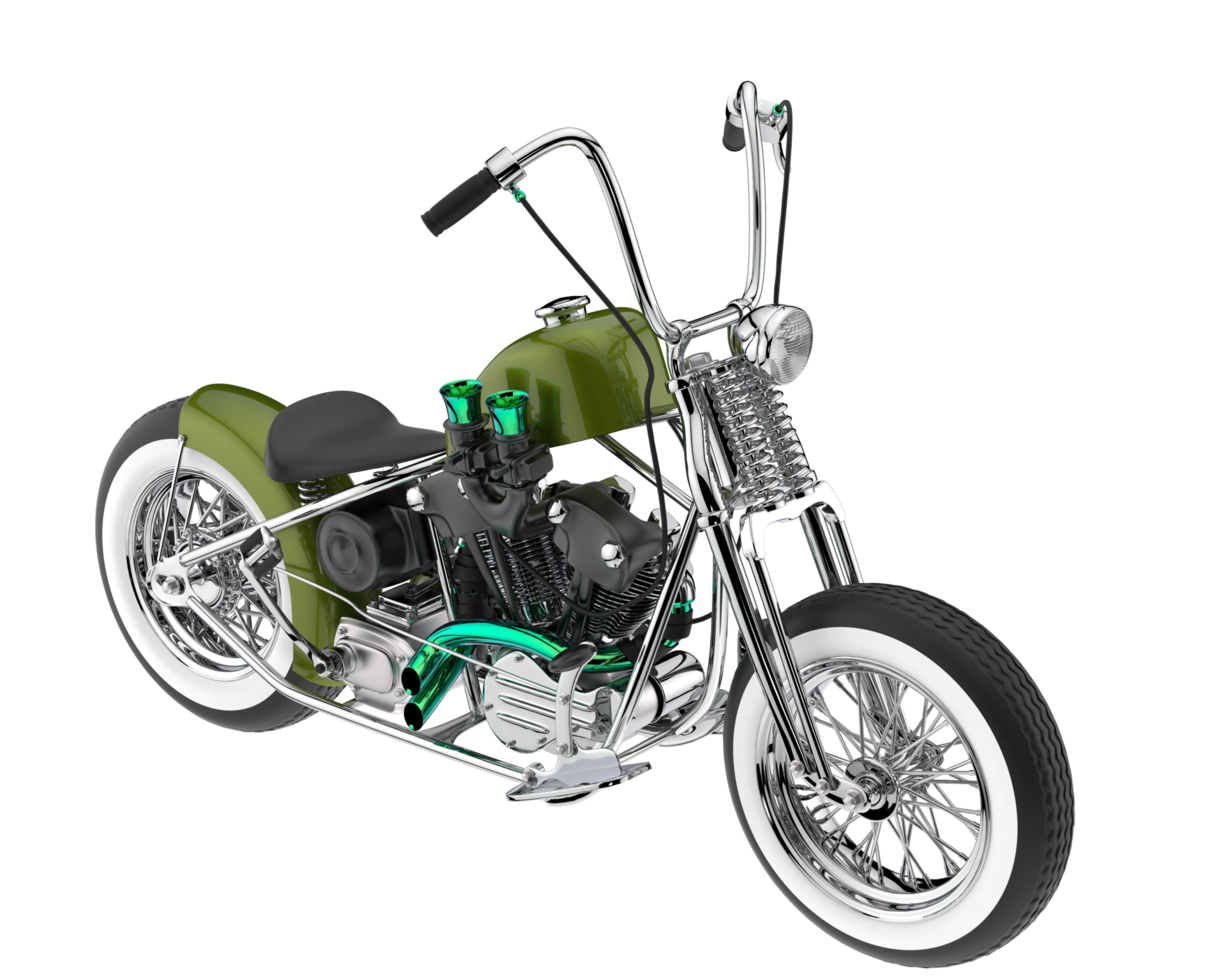 Motorcycle isolated on transparent background. 3d rendering - illustration png