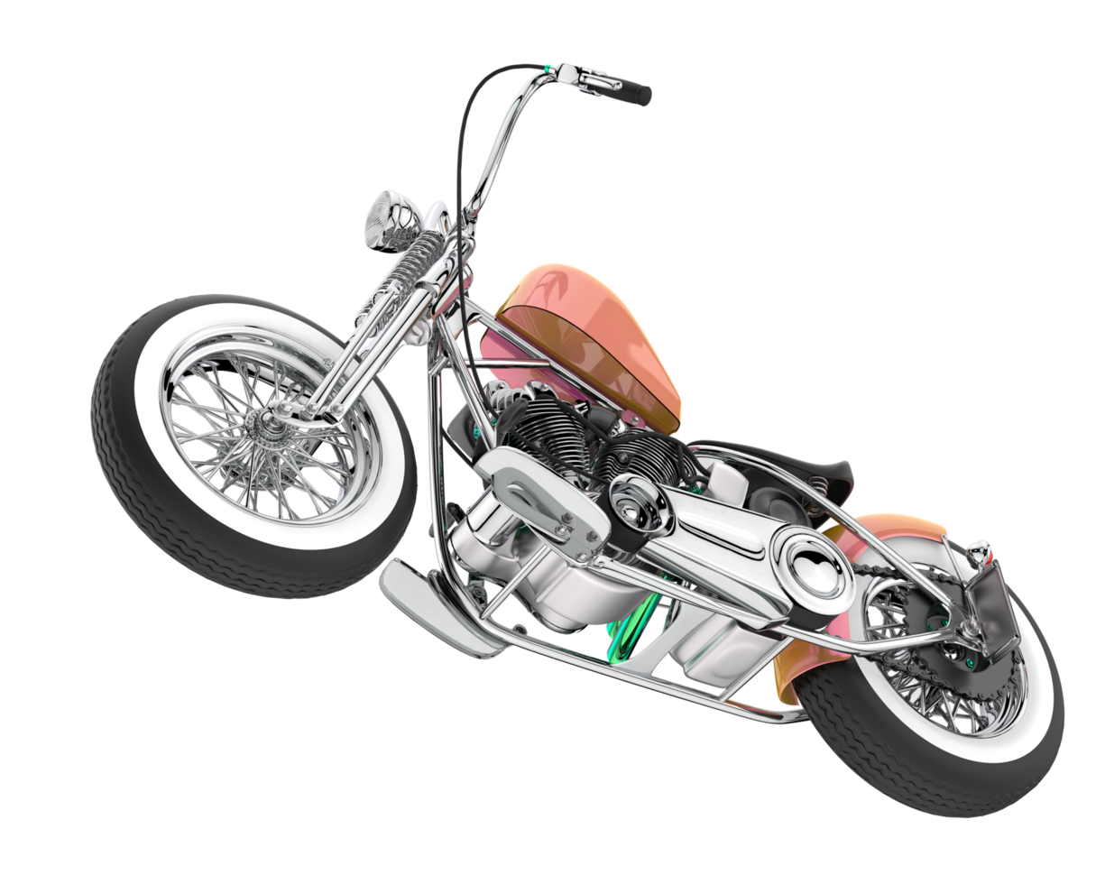 Motorcycle isolated on transparent background. 3d rendering - illustration png