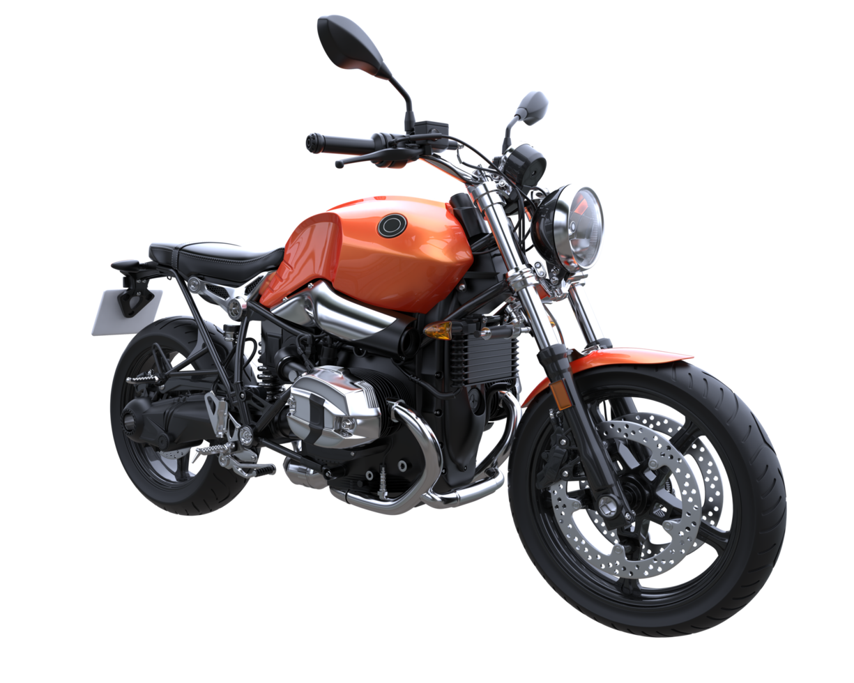 Motorcycle isolated on transparent background. 3d rendering - illustration png