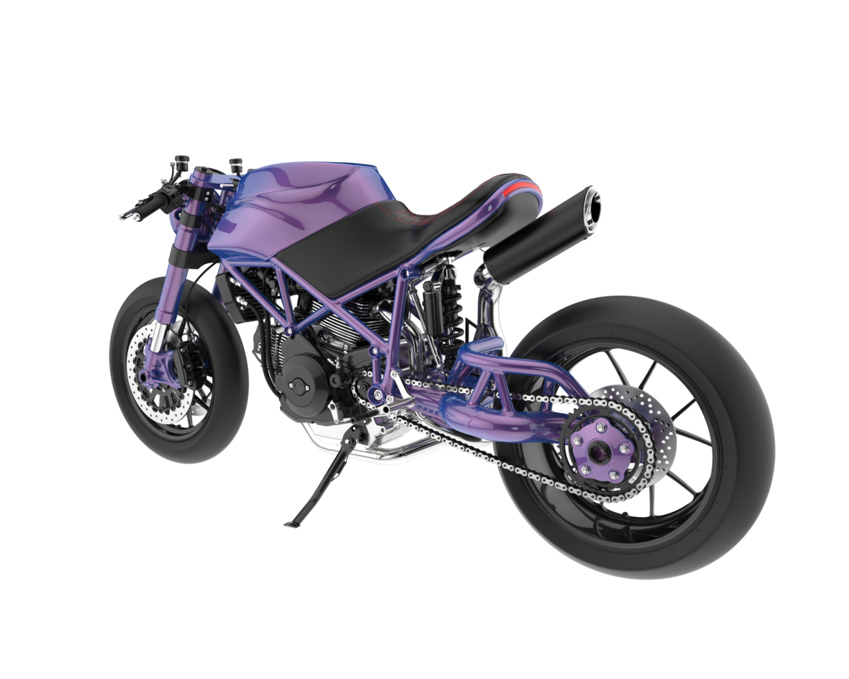 Motorcycle isolated on transparent background. 3d rendering - illustration png
