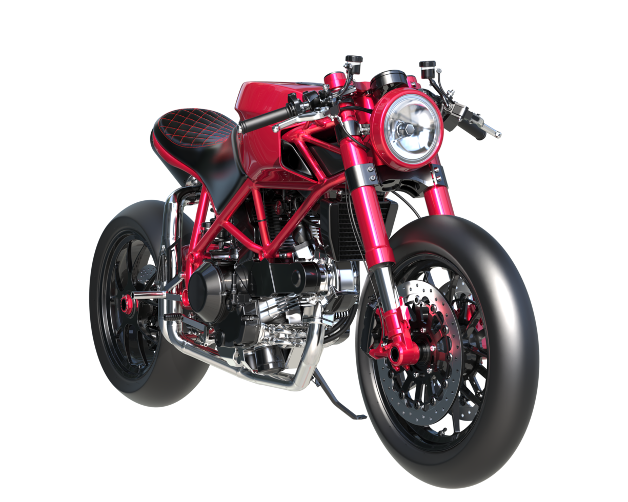 Motorcycle isolated on transparent background. 3d rendering - illustration png