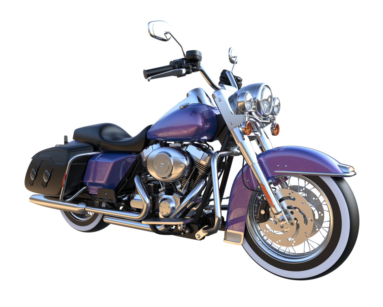 Motorcycle isolated on transparent background. 3d rendering - illustration png