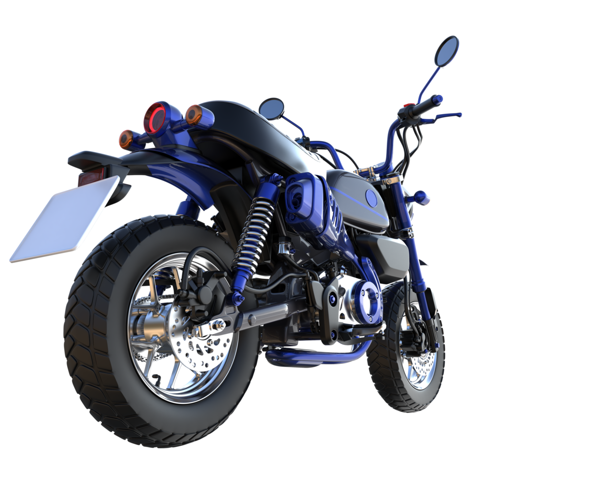 Motorcycle isolated on transparent background. 3d rendering - illustration png