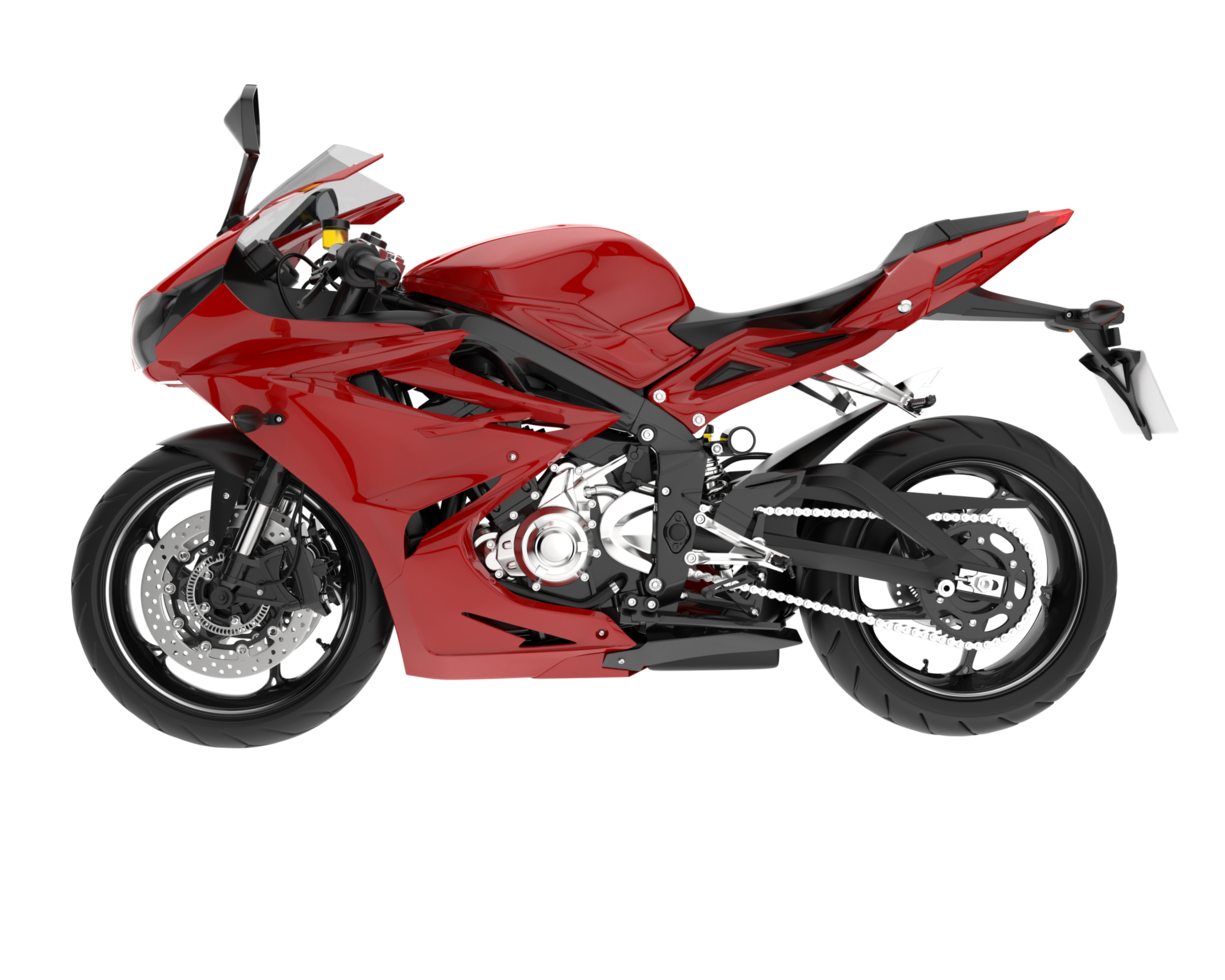 Motorcycle isolated on transparent background. 3d rendering - illustration png