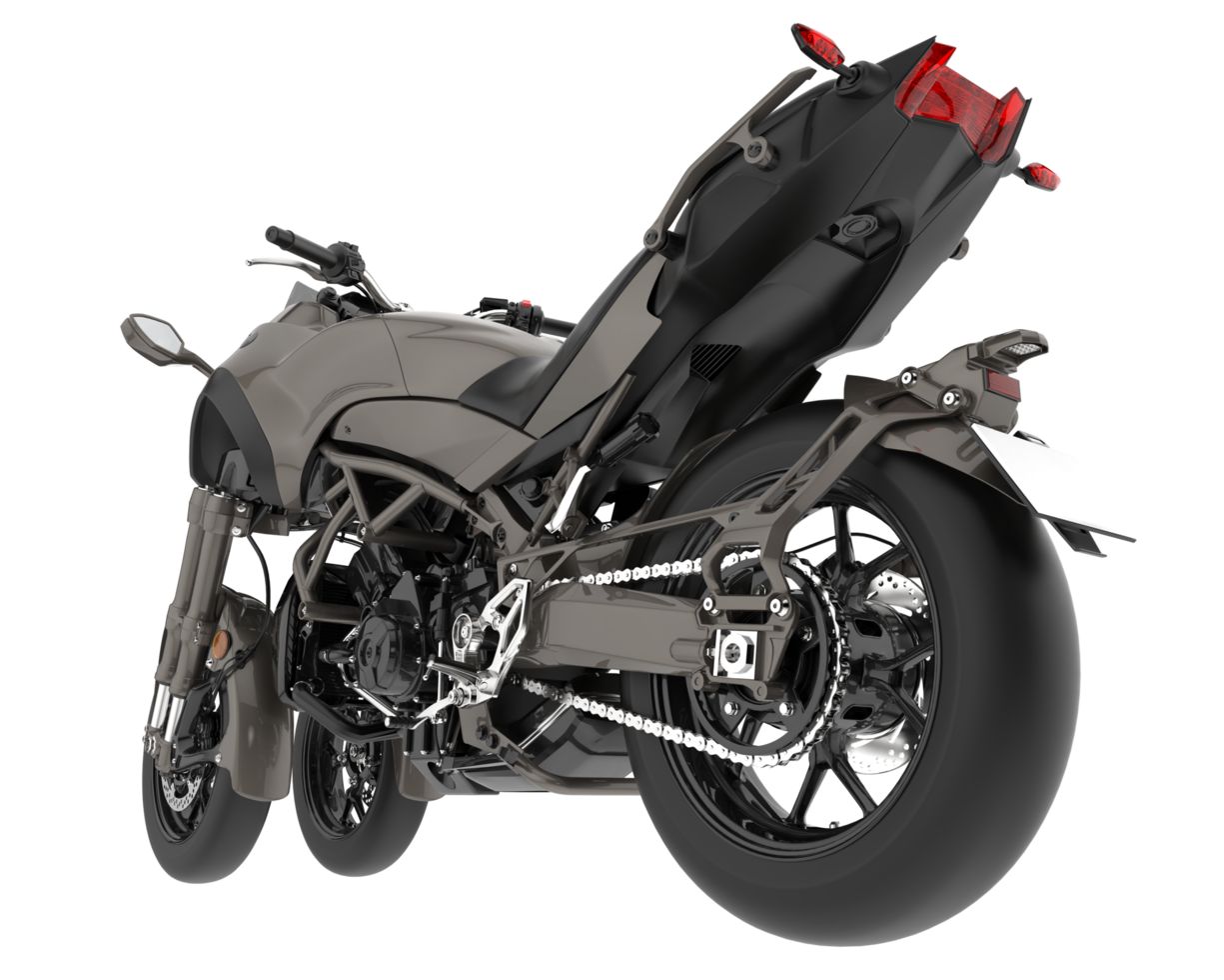 Motorcycle isolated on transparent background. 3d rendering - illustration png