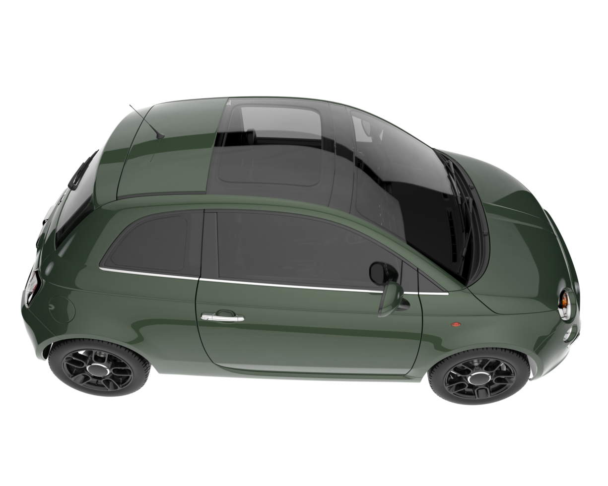 City car isolated on transparent background. 3d rendering - illustration png